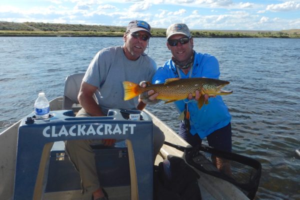 Green River Wyoming Fishing guide with client