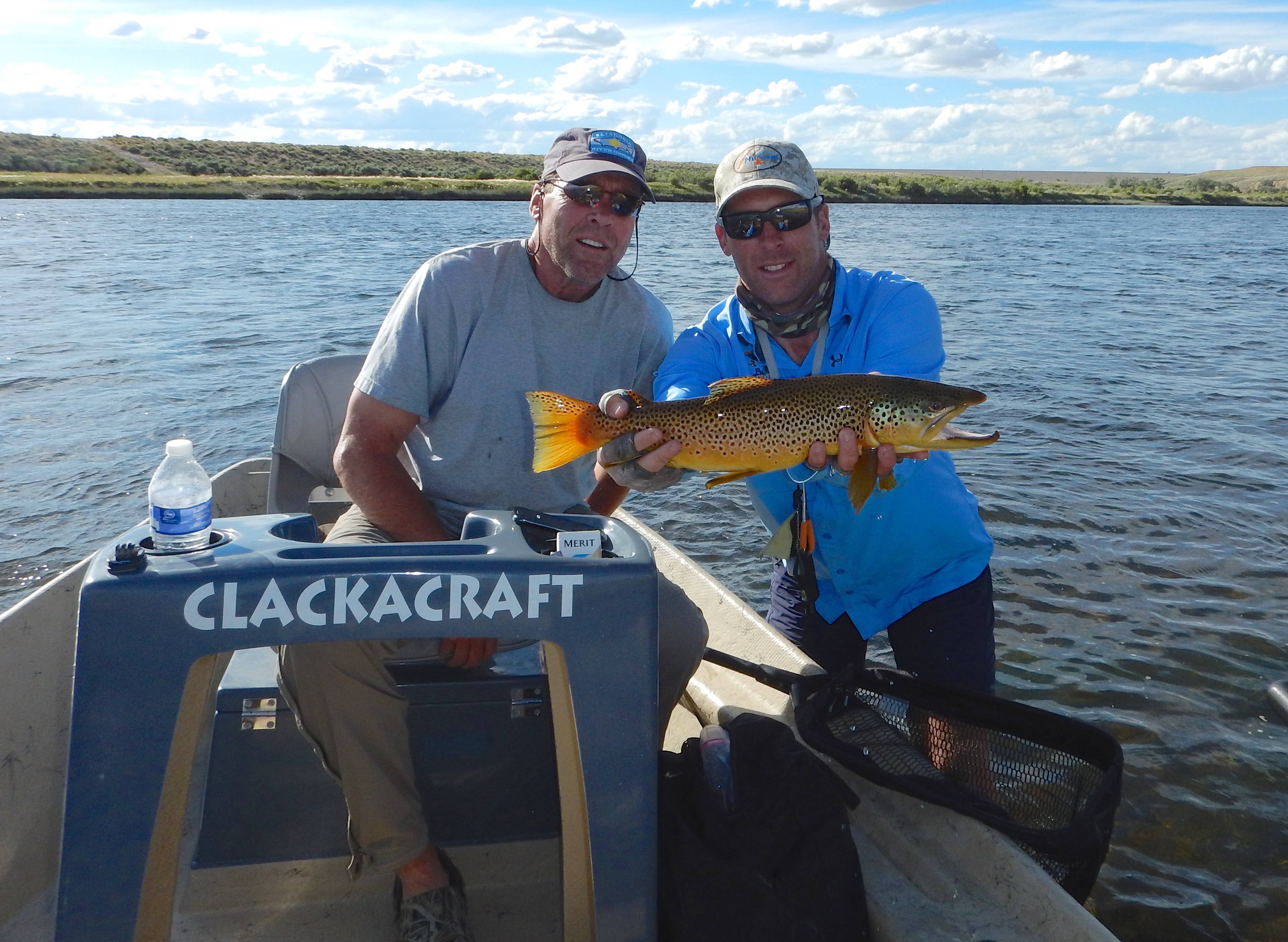 Green River Wyoming Fishing guide with client