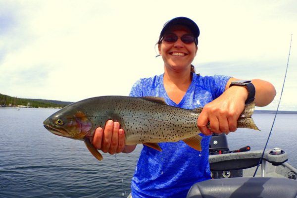 yellowstone lake fishing guides happy client